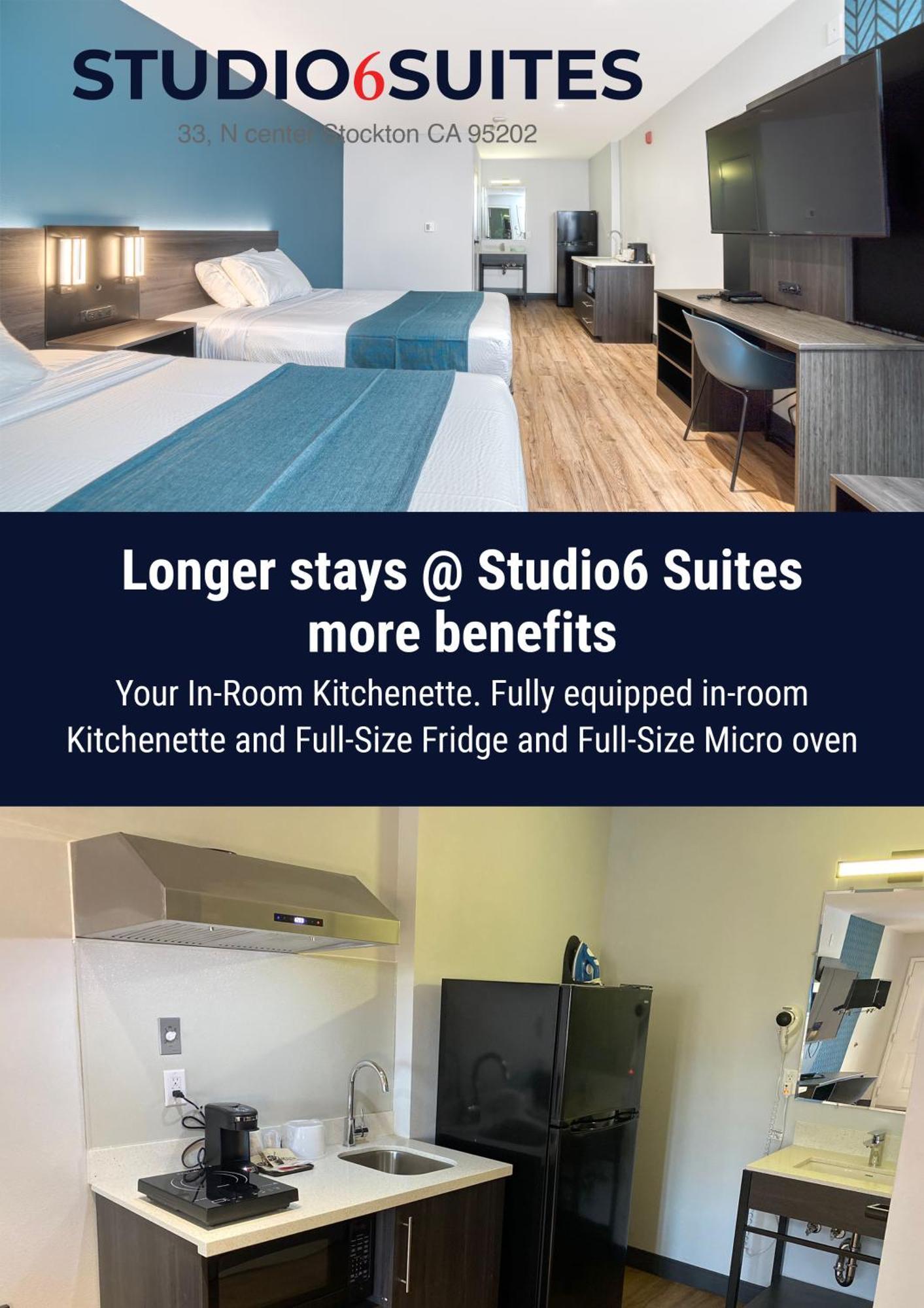 Studio 6 Suites Stockton, Ca Waterfront エクステリア 写真